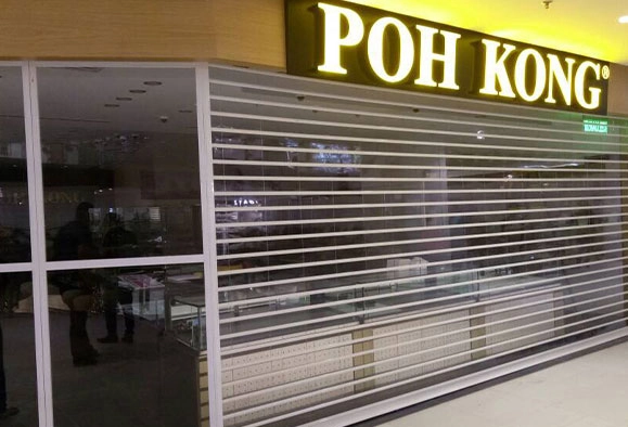 Poh Kong shopfront using roller shutter in KL,  Malaysia